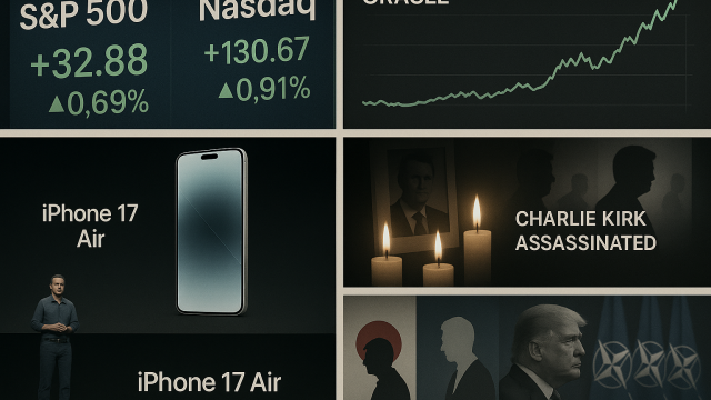 Weekly wrap: markets rally, Charlie Kirk murder, iPhone 17 launch and PMs resign