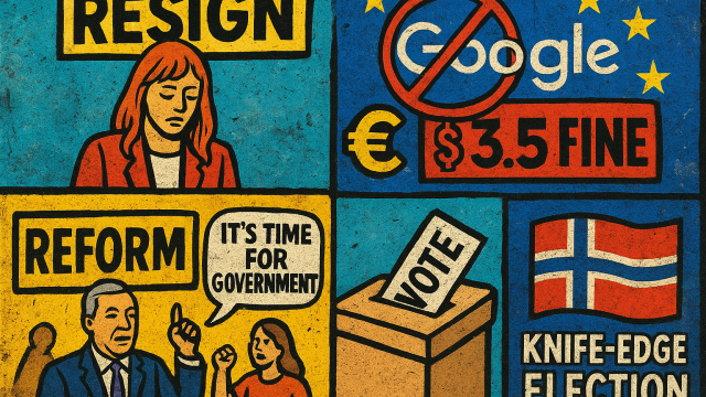 Europe bulletin: UK’s Rayner quits, Google hit with $3.5B fine, Norway braces for elections