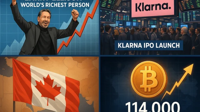 Evening digest: Ellison tops Elon Musk, Klarna shines, Bitcoin regains key level