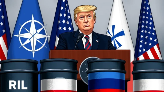 Trump says US will sanction Russian oil if NATO stops buying it