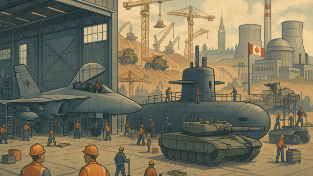 Canadian defense and mining stocks gain as Ottawa boosts spending