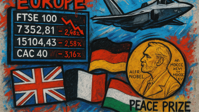 Europe bulletin: markets slide on tariff fears, Machado wins Nobel Peace Prize