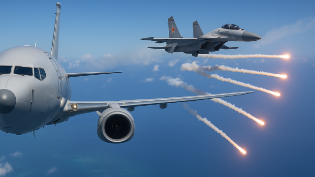 China accuses Australia of airspace intrusion after near-miss flare encounter