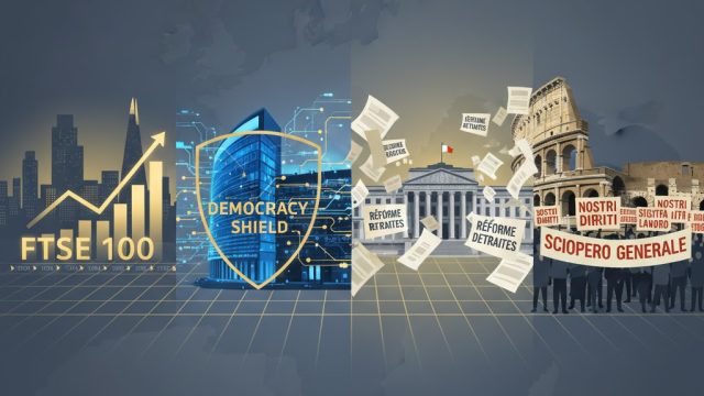 Europe bulletin: markets ease, EU launches ‘democracy shield,’ France halts pension reform