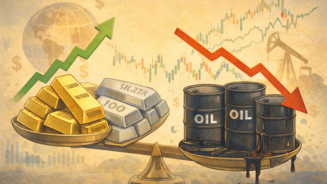 Commodity wrap: gold exceeds $5,100, silver tops $112, oil prices dip