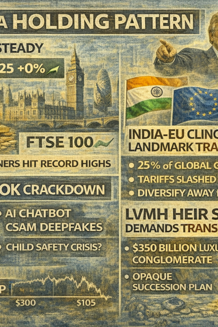 Europe bulletin: FTSE flat as miners rally, India-EU trade deal, LVMH succession pressure