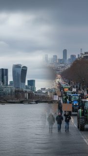 Europe bulletin: FTSE slips on oil, Paris farmers protest, UK wages cool