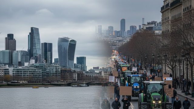 Europe bulletin: FTSE slips on oil, Paris farmers protest, UK wages cool