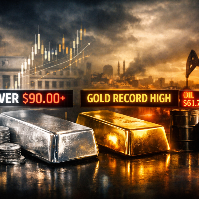 Commodity wrap: silver shatters $90/oz barrier, gold continues rally; oil climbs